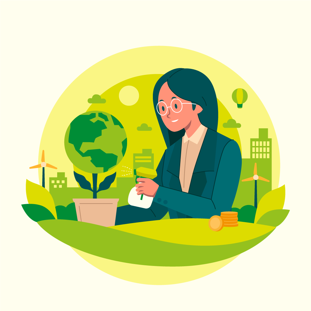 Sürdürülebilir Eğitim Modelini temsil eden bir görsel