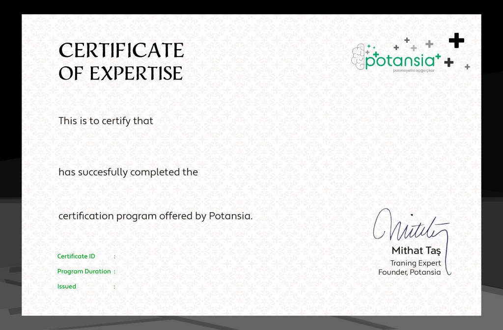 Potansia Uzmanlık Sertifikası görseli