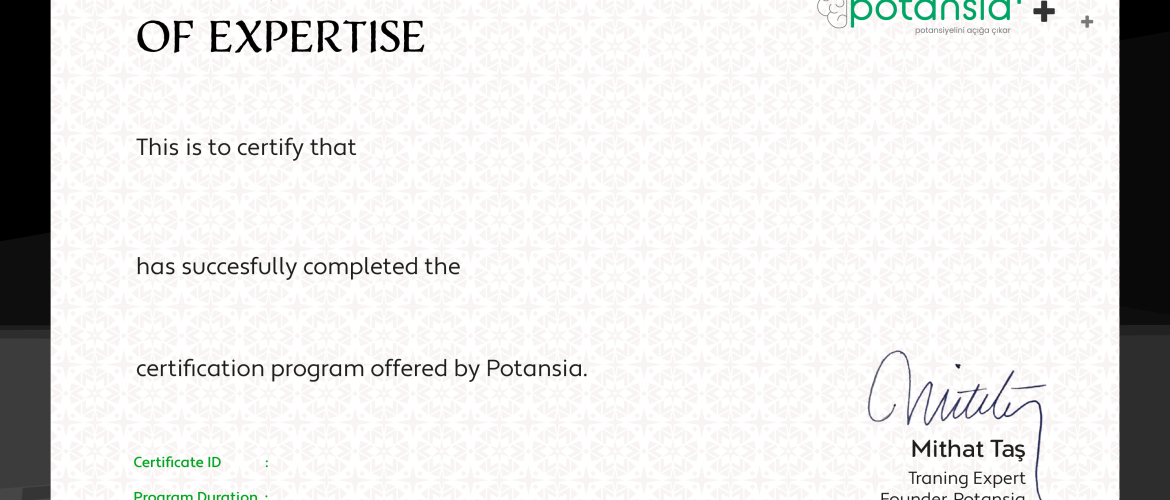 Potansia Uzmanlık Sertifikası görseli