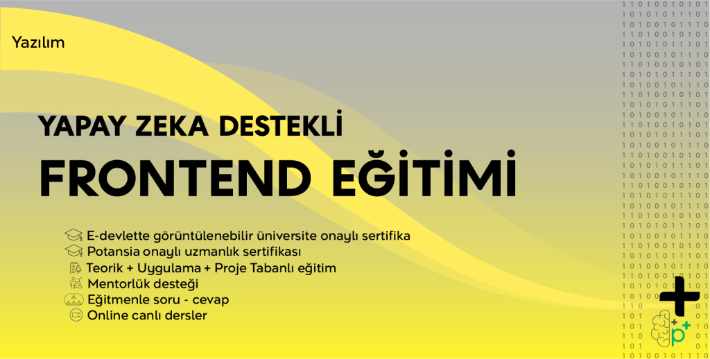 Yapay Zeka Destekli - Frontend Eğitimi için tanıtım görseli