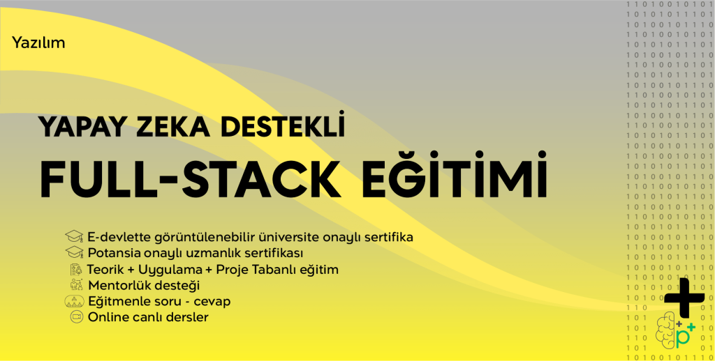 Yapay Zeka Destekli - Full-Stack Eğitimi için tanıtım görseli