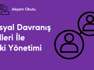 13- Sosyal Davranış Stilleri İle İlişki Yönetimi